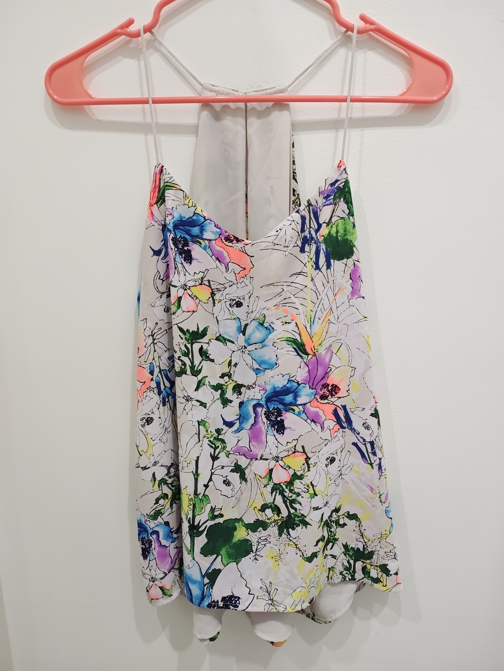 Express Barcelona Cami Reversible Floral Watercolor